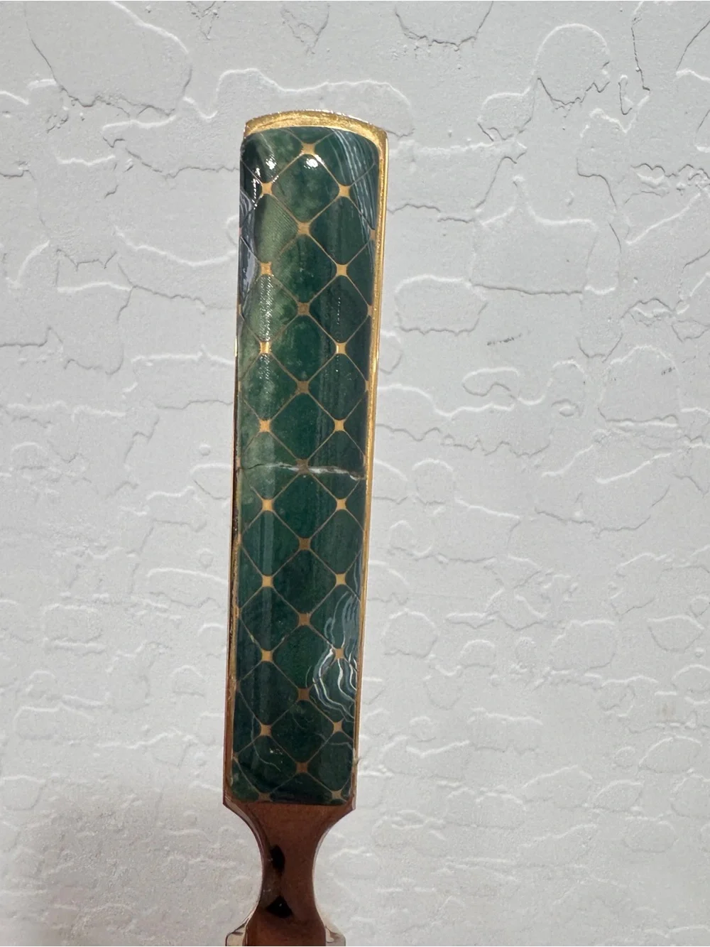 Neiman Marcus Vintage 2 Piece Ceramic Desk Set , Trinket Tray And Letter Opener